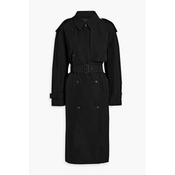 Belted shell trench coat