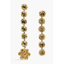 Gold-plated crystal earrings