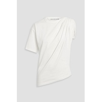 Draped cotton-jersey T-shirt