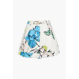 Holt floral-print linen-blend shorts