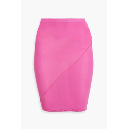 Cupro-blend jersey mini skirt