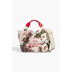 Atelier 04 embroidered printed canvas tote