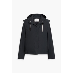 Layered cotton-canvas hooded jacket