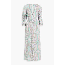 Seline printed voile maxi dress