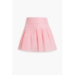 Laurier Wave plisse-organza mini skirt