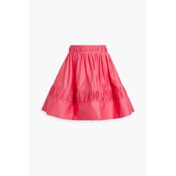 Calder pintucked cotton-poplin mini skirt