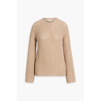Waffle-knit wool, silk and cashmere-blend sweater