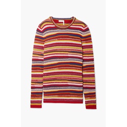 Striped cashmere-blend sweater