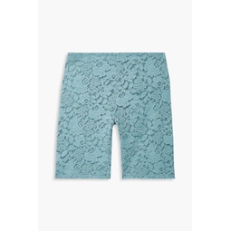 Isla cotton-blend corded lace shorts