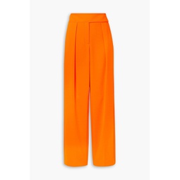 Neon crepe tapered pants