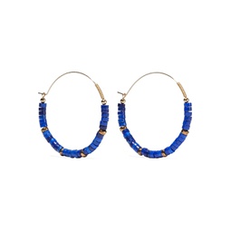 Aloha 14-karat gold-plated bead hoop earrings