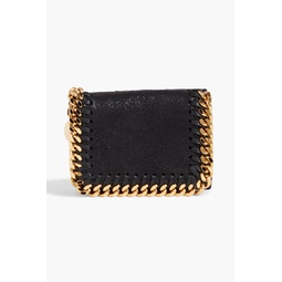 Falabella faux brushed-leather wallet