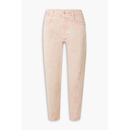 Cropped high-rise tapered jeans