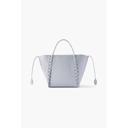 Hinge small cutout studded leather tote