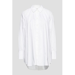 Open-back cotton-poplin shirt