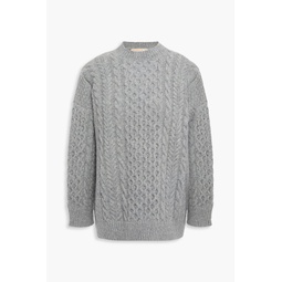 Ina melange cable-knit wool sweater