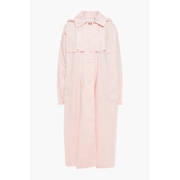 Cotton hooded trench coat
