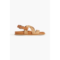 Kacey two-tone leather slingback sandals