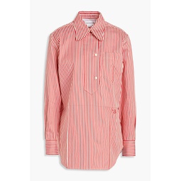 Striped cotton and silk-blend shirt