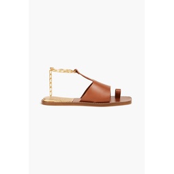 Parma chain-trimmed leather sandals