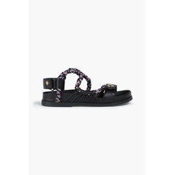 Helga woven leather and cord sandals