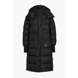 Quilted shell hooded coat