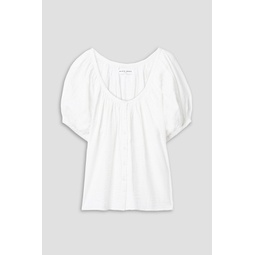 La Lidia cotton-seersucker blouse
