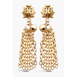 Ladybeetle gold-tone earrings