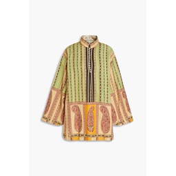 Printed silk and cotton-blend ottoman tunic