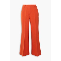 Cropped stretch-twill flared pants