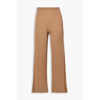 Ribbed wool and cashmere-blend straight-leg pants