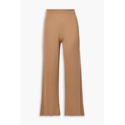 Ribbed wool and cashmere-blend straight-leg pants