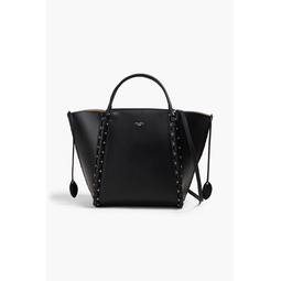 Hinge small studded leather tote
