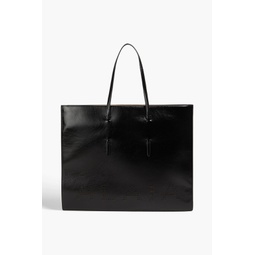 Laser-cut leather tote