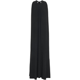 Pleated crepe gown