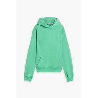 Embossed French cotton-terry hoodie