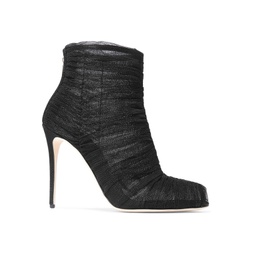 Ruched tulle ankle boots