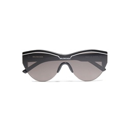 Oval-frame acetate sunglasses